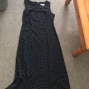 Dress Barn Black and white polka dot maxi dress